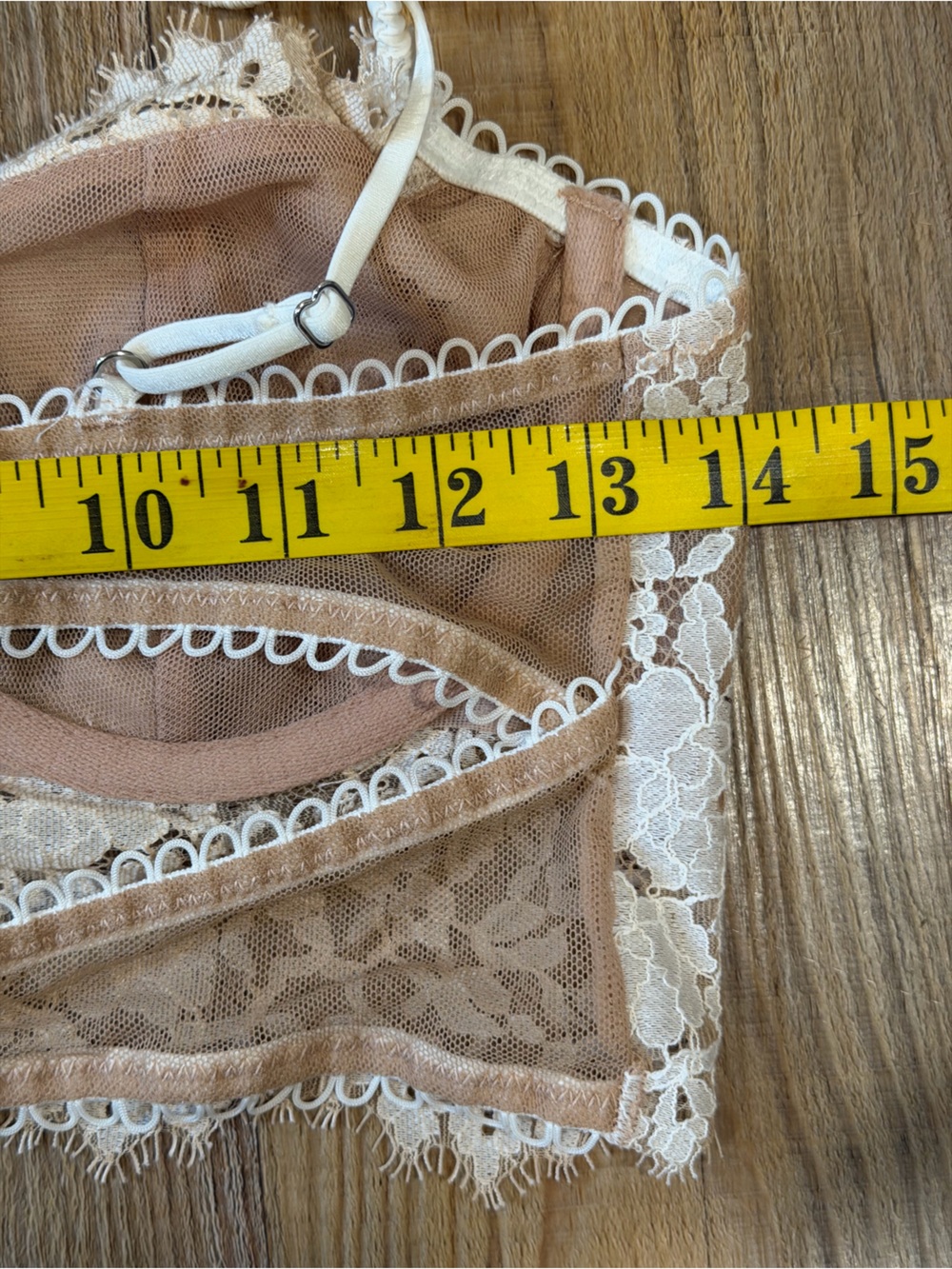 Cream Lace Longline Strapless Bustier Bra - Picture 3 of 5